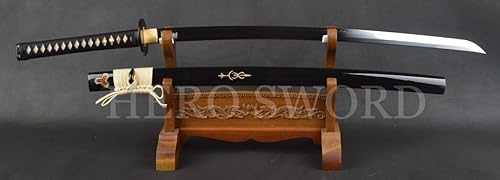 Miniatura 6 de Hecho a mano Kill Bill Espada samurai japonesa arcilla tradicional templada T1095 katana de acero de alto carbono Set Real Razor Sharp Combat Ready