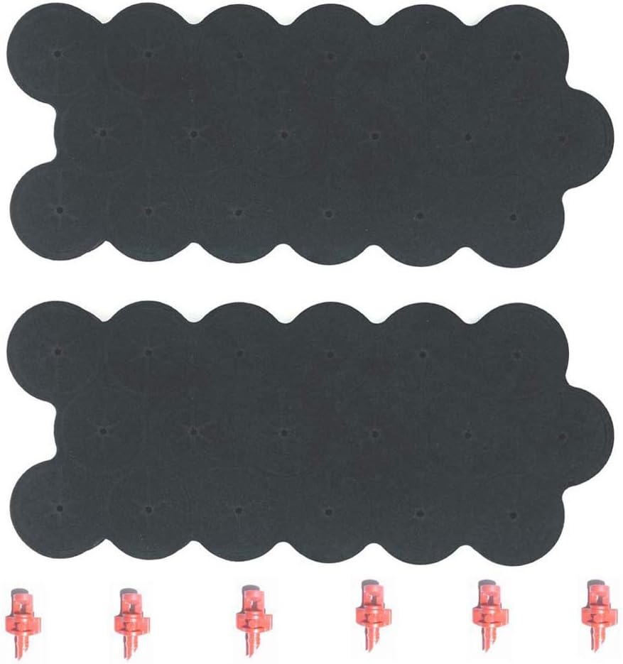 1.625 inch Cloning Collars and 6 or 12 Aeroponic Sprayers for HortiPots Clone Machine 35 Site 70 Site 140 Site (Black Pack of 36)