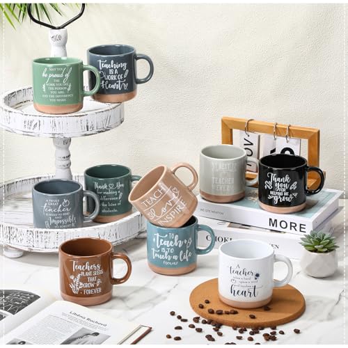 Set de 10 mugs de cerámica para maestros 13 oz miniatura 4