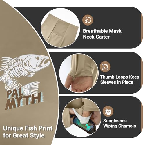 Image of Palmyth Fishing Shirts for Men Long Sleeve UPF 50+ Sun Protection Hoodie