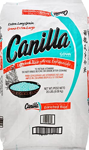 Goya Canilla Extra Long Grain White Rice 20lb