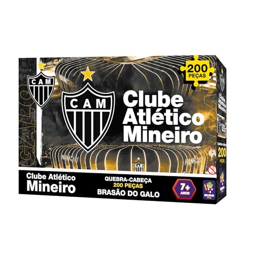 Atletico Mineiro, quebra cabe&ccedil;a Bras&atilde;o Atletico Mineiro, 200 pe&ccedil;as- Mimo brinquedos