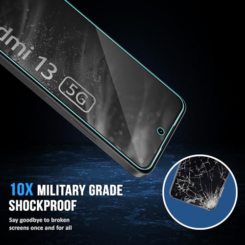 Image of ArmourPro Privacy Tempered Glass Screen Protector Compatible for Redmi 13, Redmi 12 and Poco M6 Pro (6.79 Inch) with Edge to Edge Coverage and Easy Installation kit (Pack of 2)