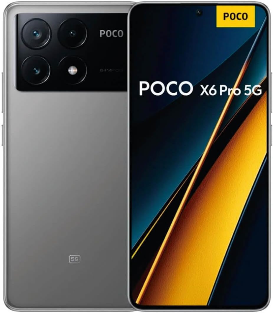 POCO X6 Pro 5G - Smartphone 12+512GB Grey (UK Version + 2 Years Warranty)