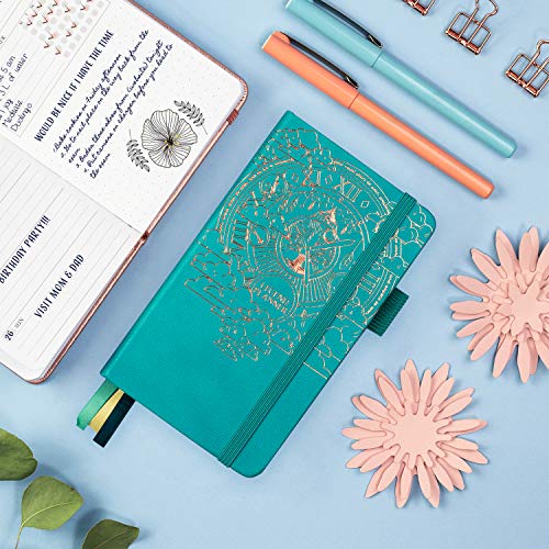 Legend Planner Pocket – Small Undated Monthly & Weekly Goal Journal And Calendar For Productivity, Mini Life Organizer Planner Perfect For Purse, Size: 3.5" X 6.2" Hardcover – Viridian Green #TOP6