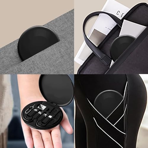 Image of All in One 60W USB Fast Charging Travel Cable Set Type C, Lightening and Micro USB Port Inbuilt Mobile Stand Compatible with iPhone, iPad,Samsung,OnePlus, Mi,Oppo,Vivo,iQOO(Black)