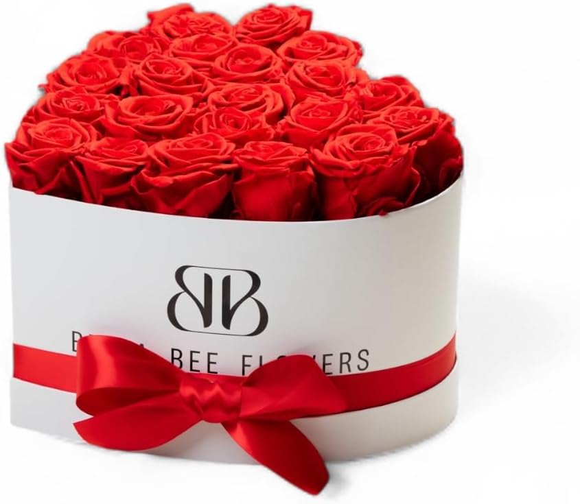 36 Eternity® Roses Heart Large. These Luxury Preserved Roses Last for Years, Gift That’s as Timeless as she is (Black Classic, Red)