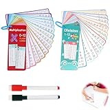2 Livres Cartes D'apprentissage, 30 Carte Flash De Multiplication Mathématique...