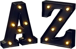 Moses. Verlag GmbH Bombilla letras A y Z libri x | LED decorativo letras de Juego para colgar, 16 cm, metal, color negro