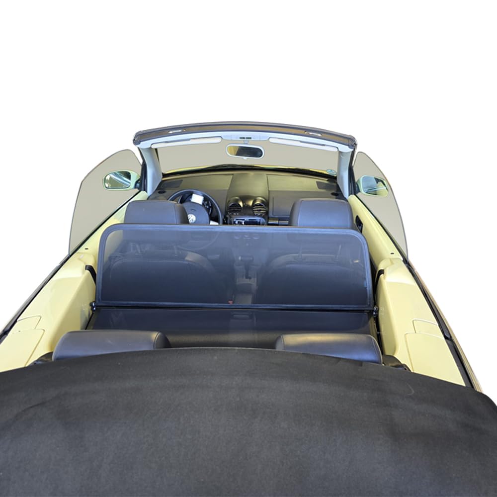 Aperta Filet Coupe-Vent Compatible avec Volkswagen New Beetle 1Y7 Noir Filet Anti-remous 100% sur Mesure OEM Qualité Windschott fabriqué aux Pays-Bas