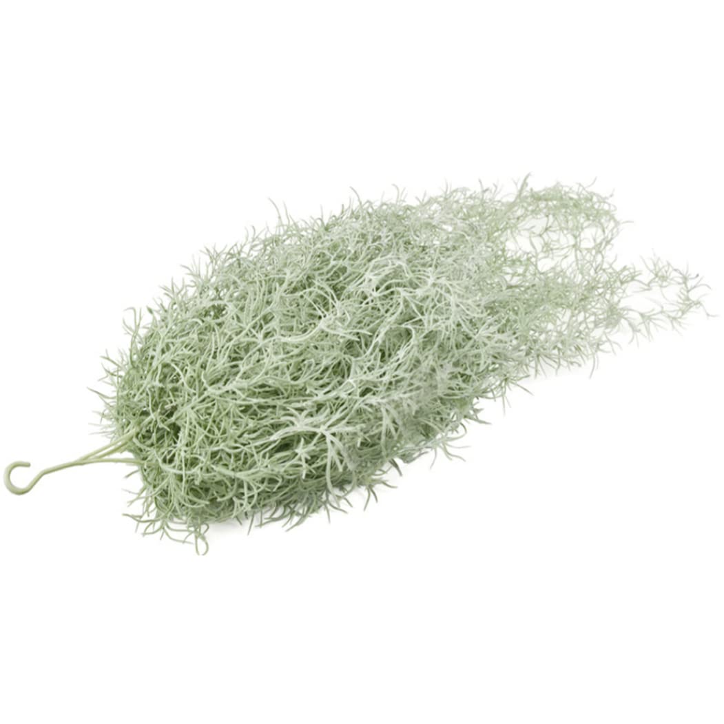 Musgo Artificial español de imitación Colgante, Musgo Verde 31, 5, Planta de Aire Que Parece Real para decoración del hogar al Aire Libre, Paquete de 1 Verde.