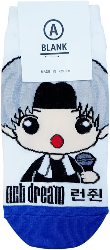 Women's Kpop NCT Dream Cartoon Character Socks - Made in Korea, Sky, Green, Orange, Pink, Red, Blue, Yellow - Image 8