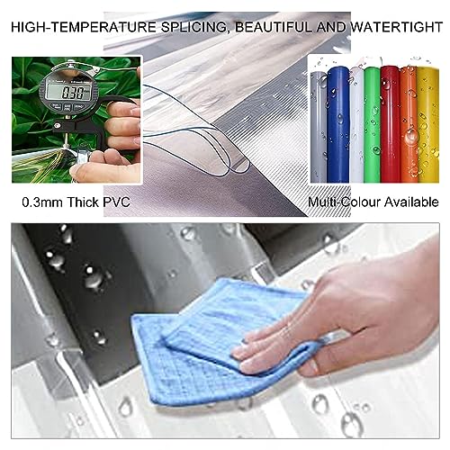 Cortina de lona transparente impermeable con cremallera y aislamiento 4