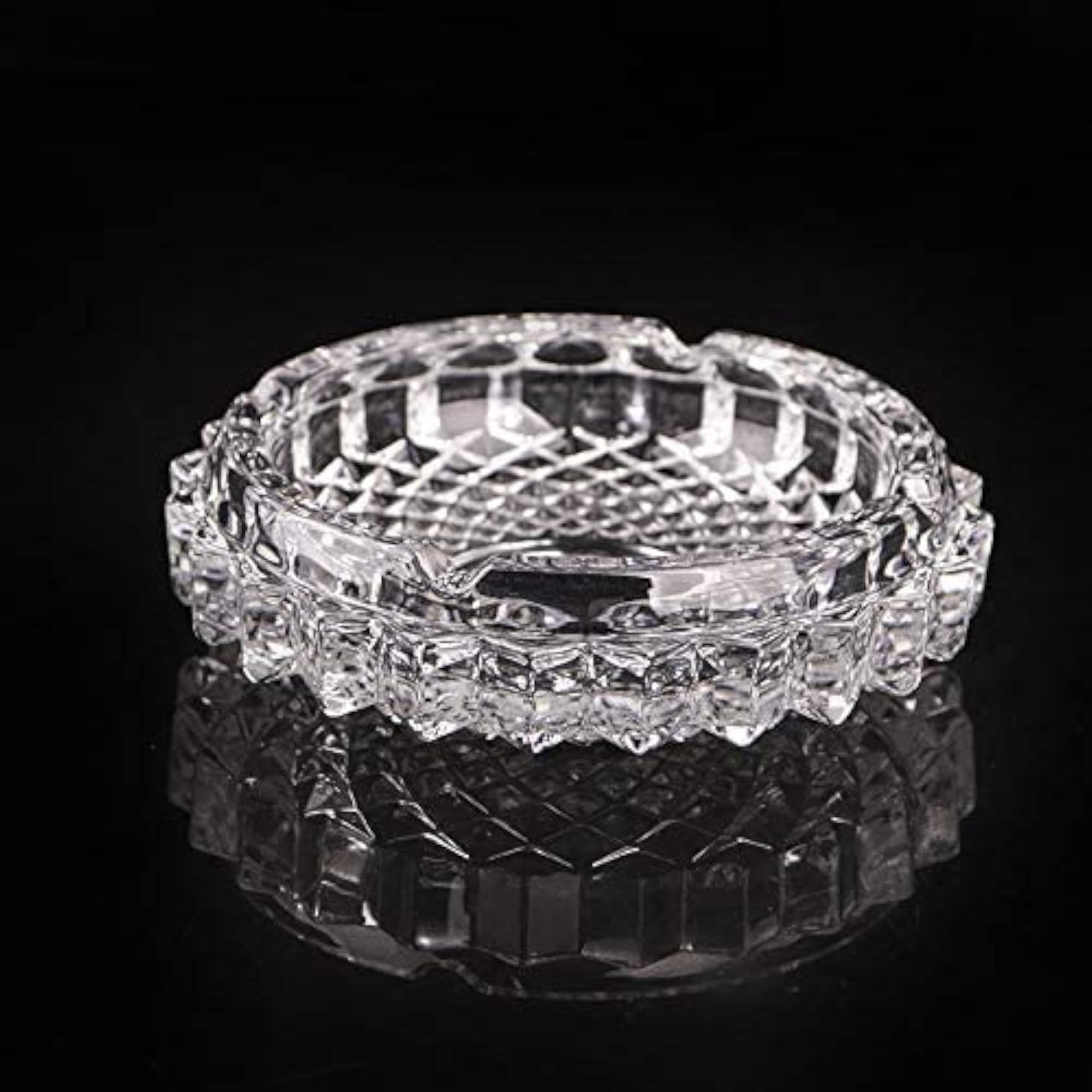 Crystal Clear Glass Ashtray, Tabletop Gift