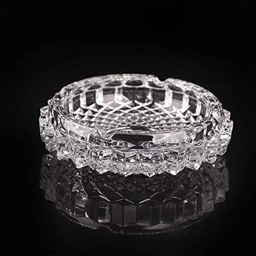 NOBILEA glass Ashtray for Cigarette Smoking Glass Candy Bowl Smoke Collectible Table Decorative (flower) 1