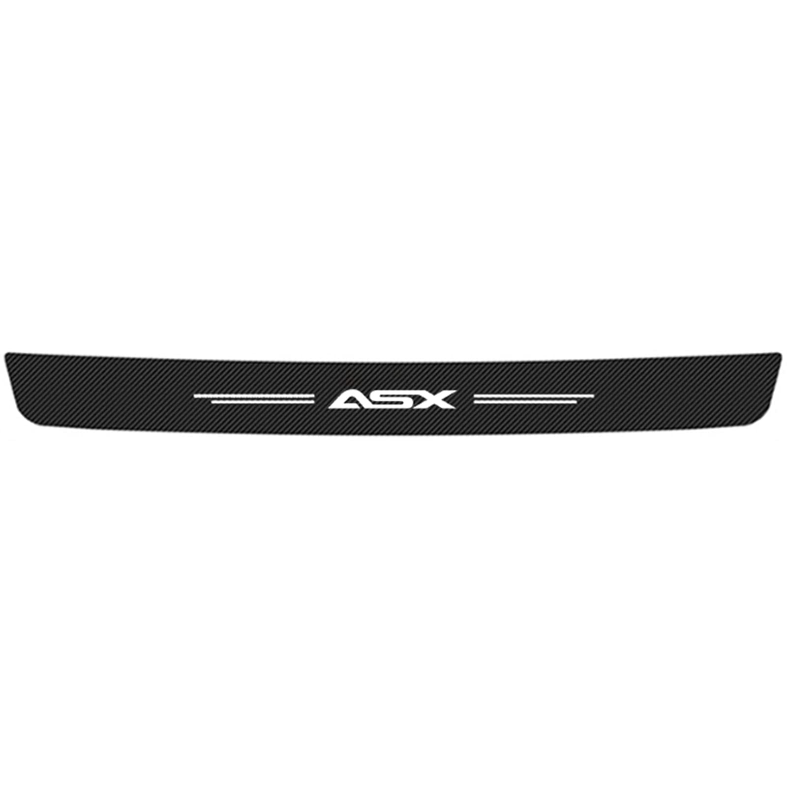 Symilov Black Car Rear Bumper Protector For Mitsu-Bishi Asx, Trunk Sill Edge Strip Scuff Plate Carbon Fiber Anti-Scratch Protector Sticker Body Styling Accessories,