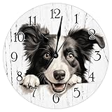 Photo Gallery swavecat orologio da parete decorativo in legno border collie, simpatico e divertente che sbircia un cucciolo di cane, orologio silenzioso a batteria, orologio in legno per cucina e camera da letto Photo Gallery swavecat orologio da parete decorativo in legno border collie, simpatico e divertente che sbircia un cucciolo di cane, orologio silenzioso a batteria, orologio in legno per cucina e camera da letto