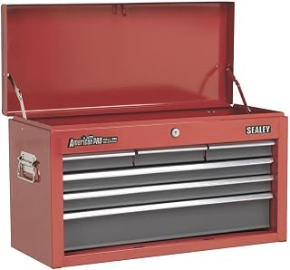 Sealey Ap2201Bb Topchest 6 Drawer With Ball Bearing Runners - Red/Grey