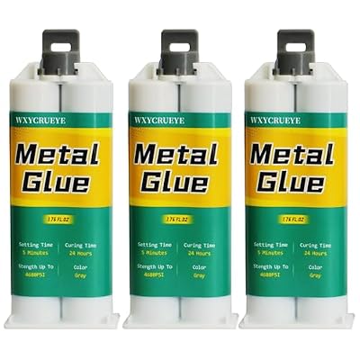 Metal Repair Glue, Metal Weld Repair Glue Heavy Duty, high Heat high-Strength bonding?Metal epoxy Glue All Purpose Metal Plastic Aluminum Alloy cast Iron Glass Fiber Filling Putty Adhesive(3 pcs)