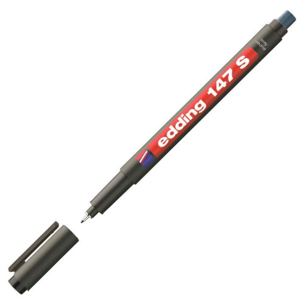 edding 147 S silgili permanent kalem - asetat kalemi - kırmızı - 1 kalem - 0,3 mm yuvarlak uç