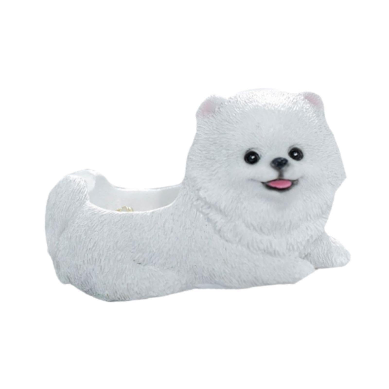 Figurine Chien Poméranien résine : l'alternative déco sans entretien