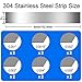 12 Pieces 304 Stainless Steel Strips, Stainless Steel Shim Stock Assortment, 1