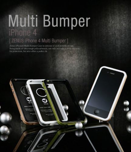 Zenus iPhone 4 Bumper Case Collection - White/Chrome