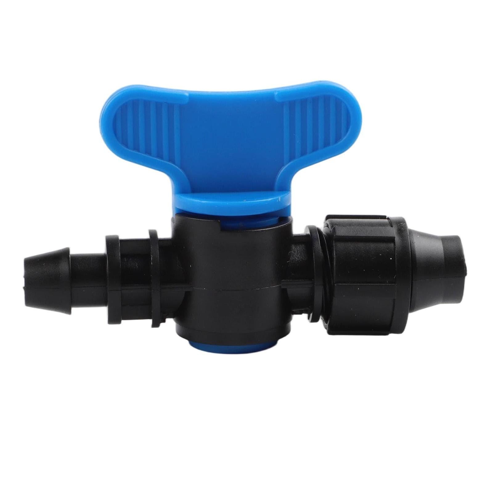 ZYWUOY 3 conectores de tubo de 16 mm, válvula de bola, resistente a la intemperie, ajuste de bloqueo de tuerca para riego de manguera de goteo, fácil de instalar, sistema de agricultura y jardinería