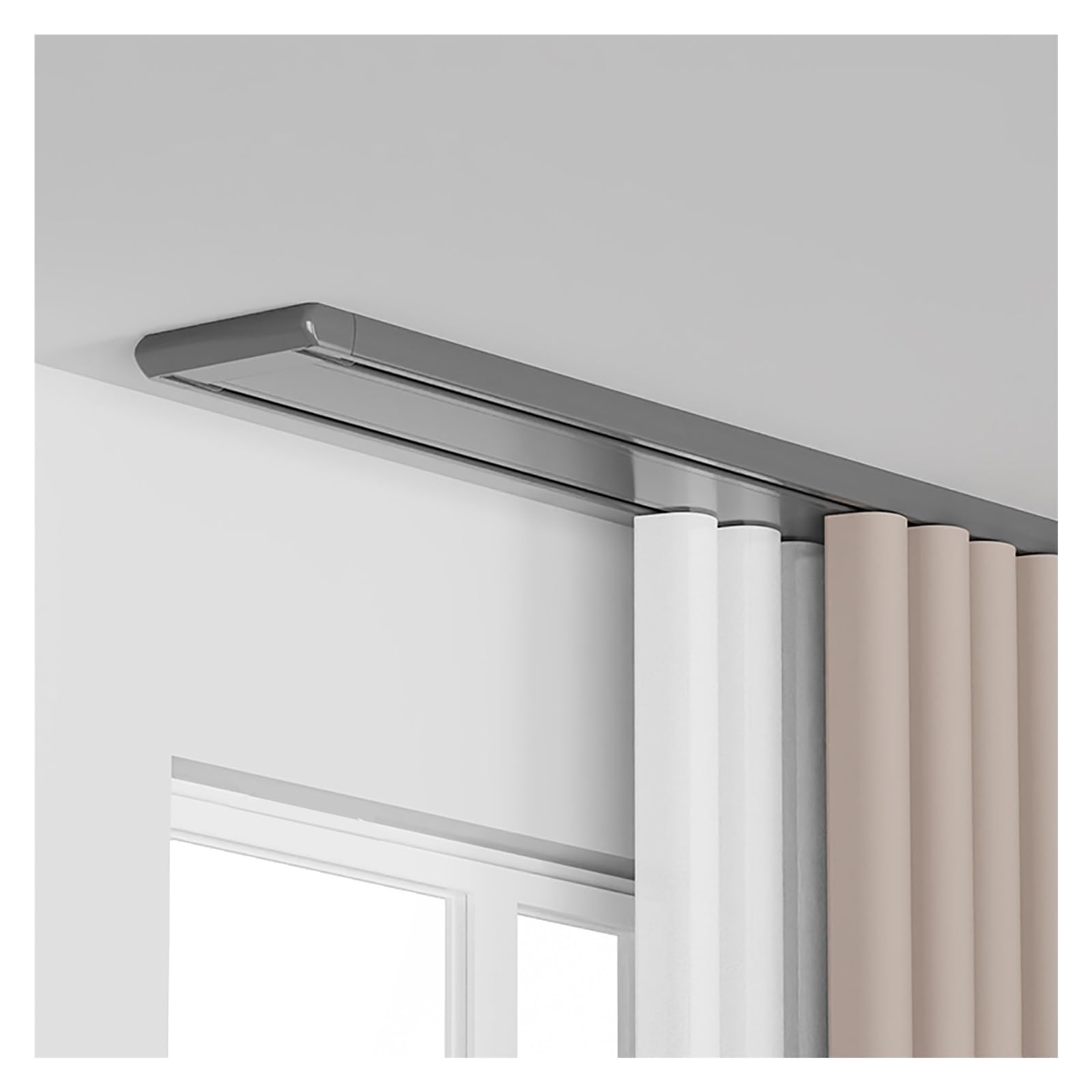 Système de rails double aluminium 2,9m pour créer une intimité