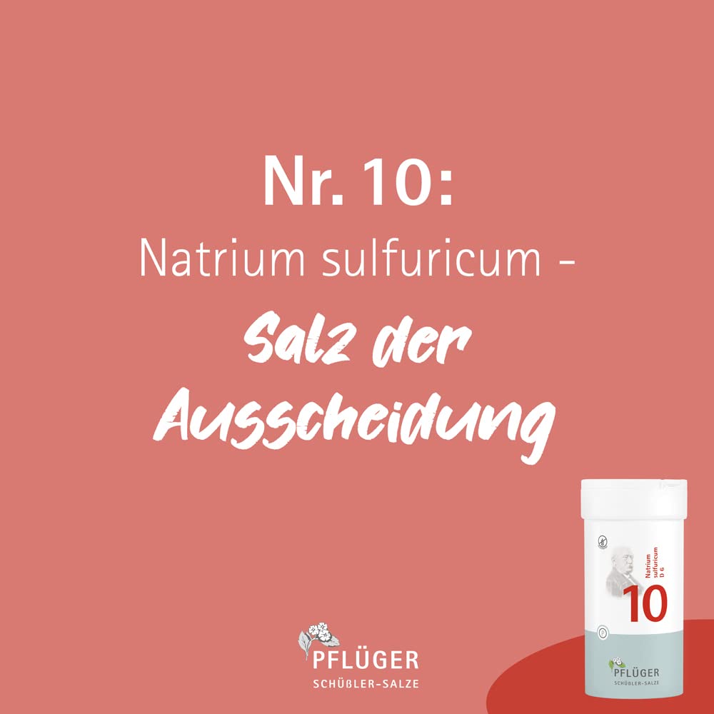 PFLÜGER Schüßler Salze Nr. 10 Natrium sulfuricum D4 - 75g Creme - Das Salz der inneren Reinigung und Ausleitung - glutenfrei