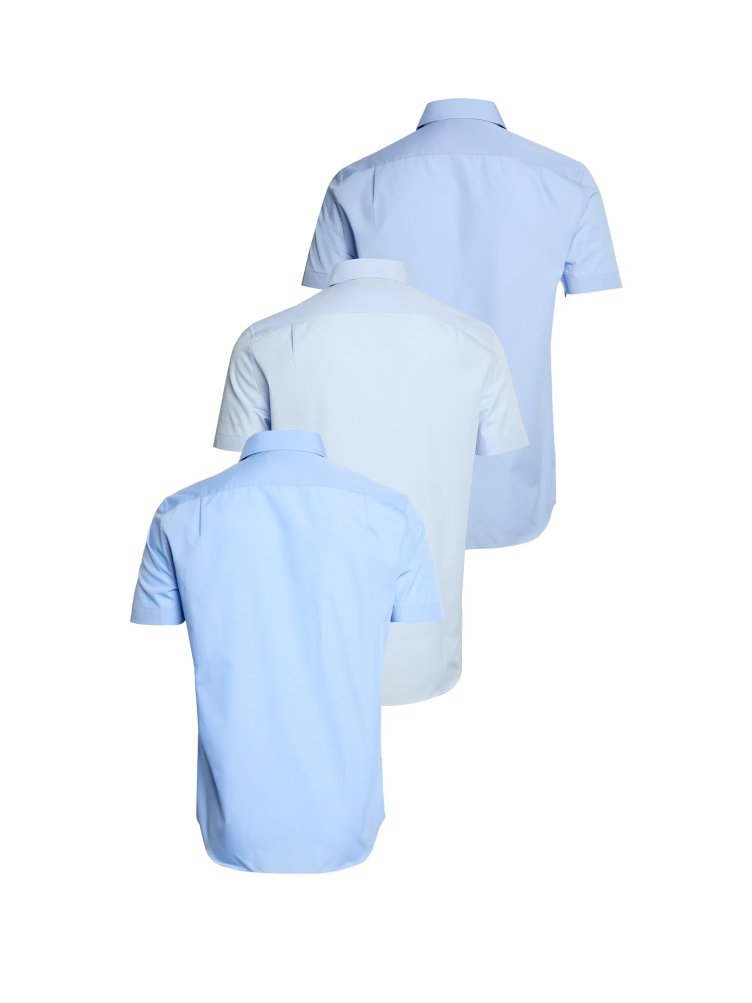Marks & Spencer Camisas Fáciles de Planchar de Manga Corta para Hombre Pack de 3, Ajuste Normal