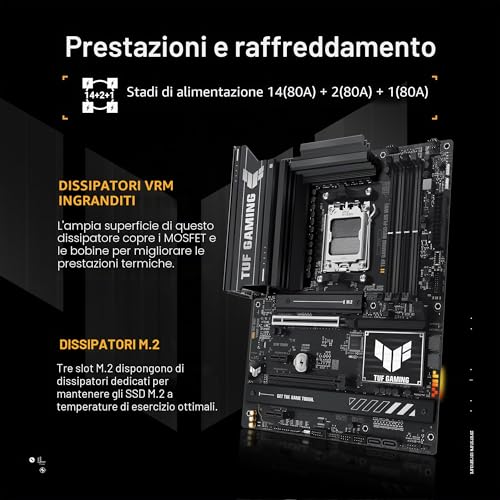 TUF Gaming B850-PLUS Scheda madre WiFi AMD AM5 B850 ATX - Scheda madre - Immagine 2
