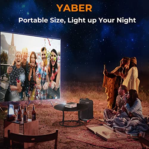 Image of YABER V6 Portable Home Theater Projector with WiFi and Bluetooth,13000L, Native 1080P 5G WiFi 4K Supported, 300 inch Display 4P Keystone 50% Zoom Compatible with Phone (Yaber V6 Intenational)
