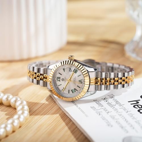 Image of Carlton London Harper Women Analog Watch, Round Dial, Stainless Steel Strap, Quartz Movement, Rose Gold Finish, 30M Water Resistant |