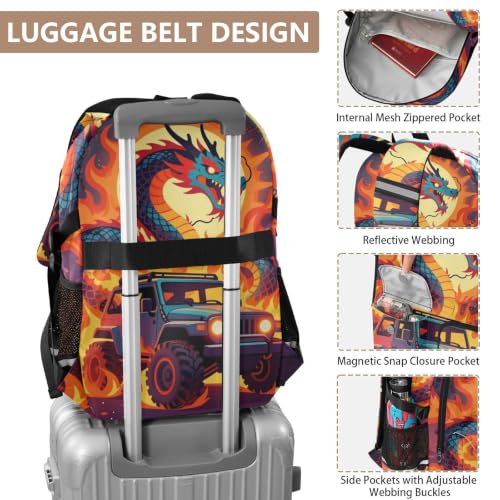Mochilas para la escuela y universidad de dragón mítico ideal para el transporte diario de laptop 4