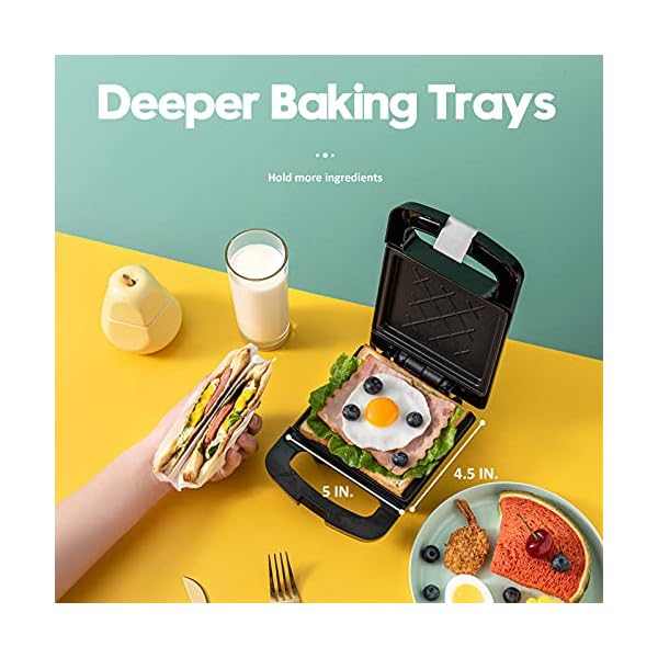 Auertech Compact Sandwich Maker, Mini Toaster and Electric Panini Maker