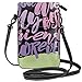 Produktbild NA Frauen kleine Handy Geldbörse Crossbody, das Leben ist Besser mit Freunden Kursive Schrift Kunst
