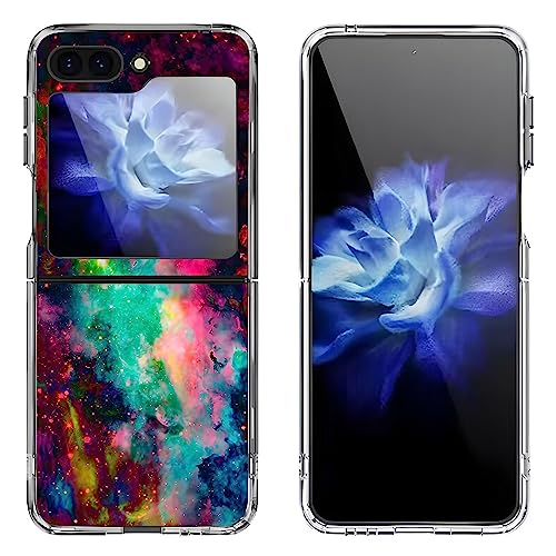 Coque pour Samsung Galaxy Z Flip 5 antichoc et anti-rayures motif galaxie