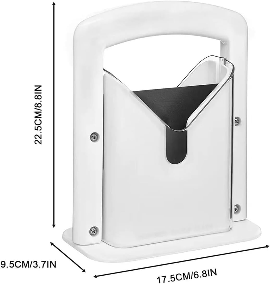 Bagel Guillotine Slicer With Safety Handle Bread Cutting Machine Multifunctional Kitchen Bakery Accessories(White)