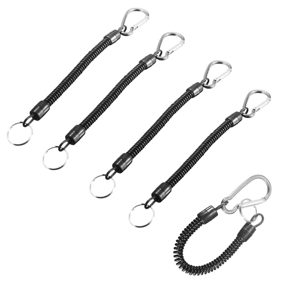 MERISHOPP 5Pcs Retractable Fishing Lanyard Coiled Tether Secure Tackle Tools Silver|Sporting Goods|Fishing|Fishing Equipment|Other Fishing Equipment-image-38