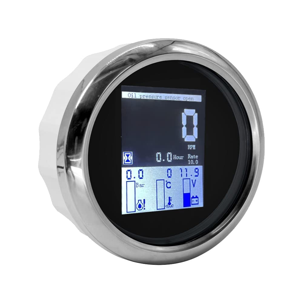 ELING - Kit de 85 mm, 2 calibradores, velocímetro GPS, 60 MPH, tacómetro de 4000 rpm con medidor