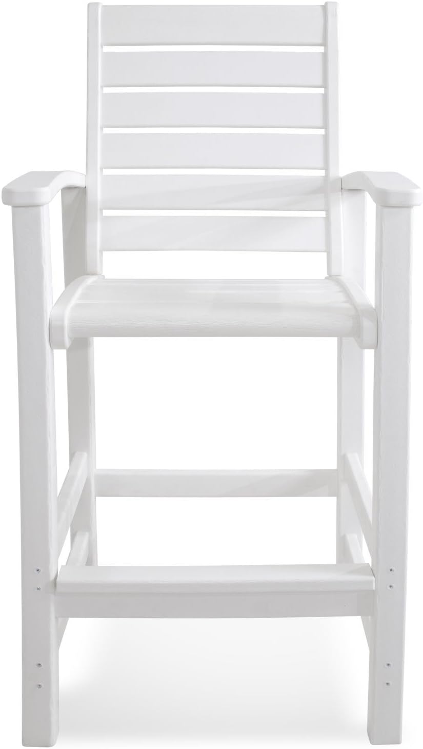 POLYWOOD 1912-WH Signature Bar Chair, White