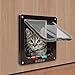 Cat Door Hua Pet Door/cat Flap with 4-Way Locking, Transparent Windproof Flap Door for All Pets, for Installing Glass Wall Doors and Windows