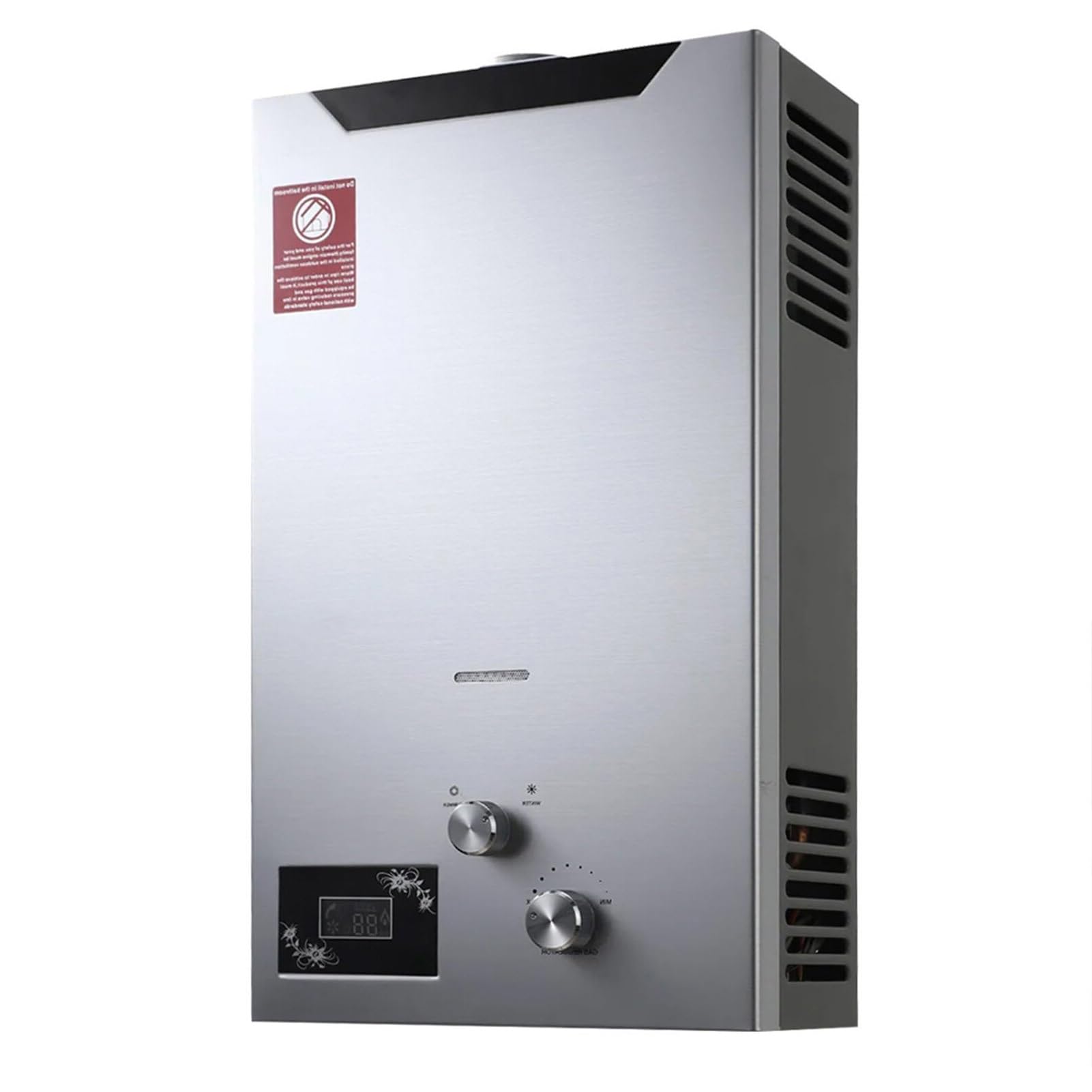 Scaldabagno a gas, scaldabagno GPL da 18 litri, scaldabagno a gas propano senza serbatoio propano, sistema di acqua calda a richiesta for casa, camper e uso esterno - Compatto, facile da installare