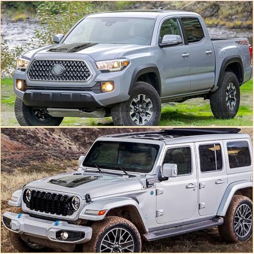 Image of DREAMOTOR Hood Scoops For Cars, Universal Hood Scoop Vents, Automotive Hood Scoops for Trucks Compatible with F150 F250 F350 Dodge Ram 1500 2500 Toyota Tundra GMC Sierra 1500 2500 Jeep Wrangler