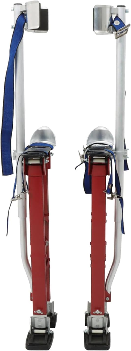 24in-40in Aluminum Alloy Drywall Stilts Adjustable Heights Stilts Red for Painter Taping