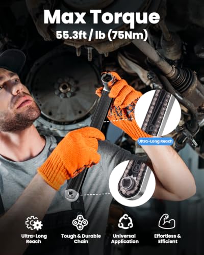Image of QUICKWOLF 3Pcs Wrench Extender Tool Set, 3 /8 Offset Extension Wrench, Wrench Extender Tool & Wrench Extender Tool Bar with 1 /2 Inch Hole, Universal Wrench Extension for Mechanics Automotive Repairs