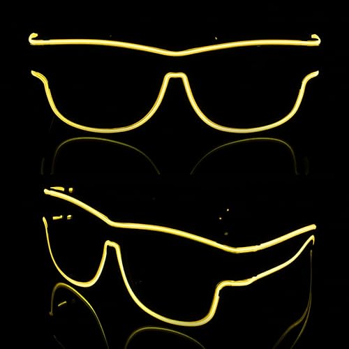 Miniatura 6 de Gafas de luz inalámbrica, 3 modos, LED luminosas, que brillan en la oscuridad, para fiestas, DJ, EDM, Halloween, Navidad