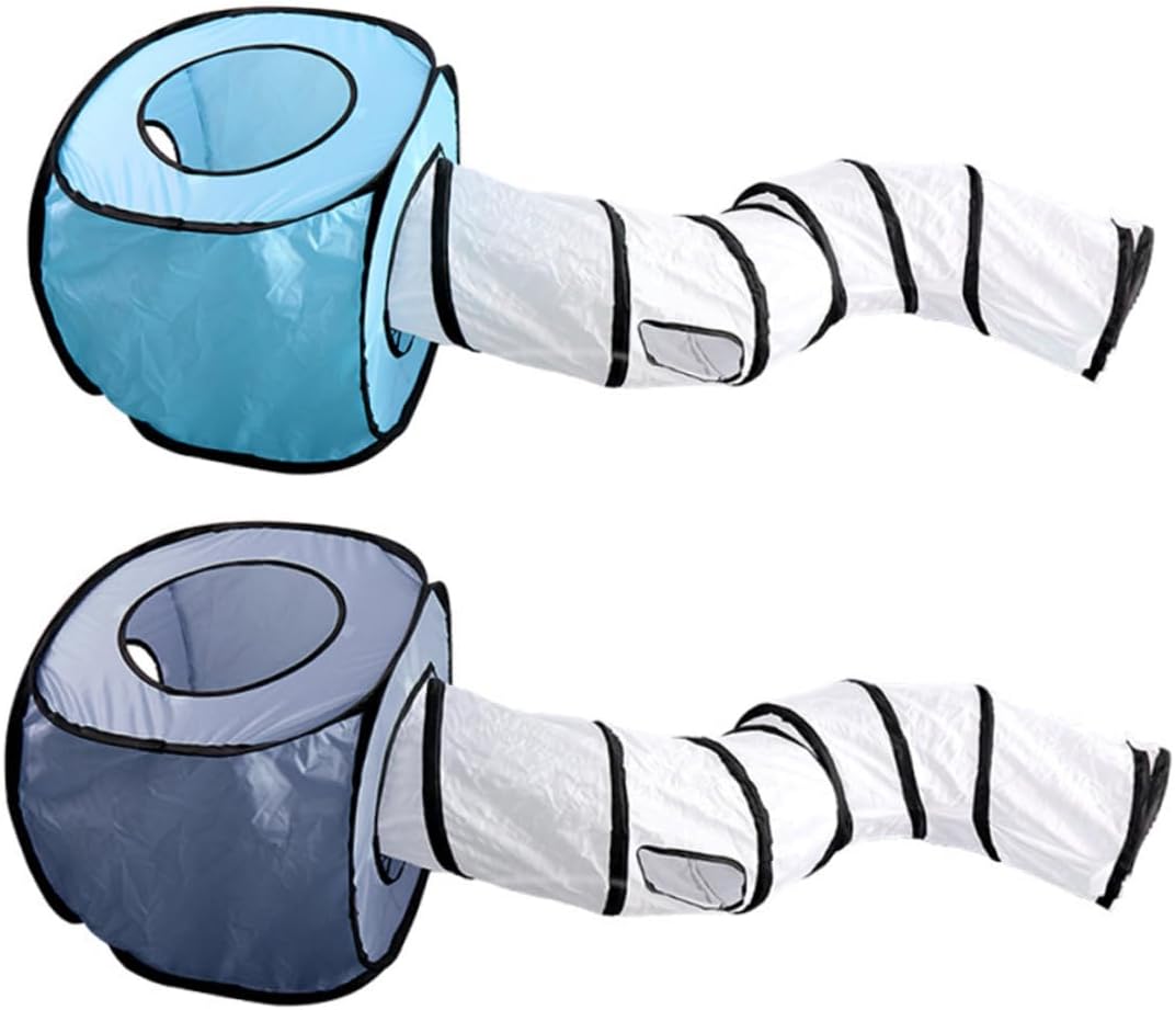 BESTonZON Shape Tunnel Foldable Interactive Cat Tunnel for Indoor Play Space Saving for Kittens and Cats Durable Pet for Endless Fun