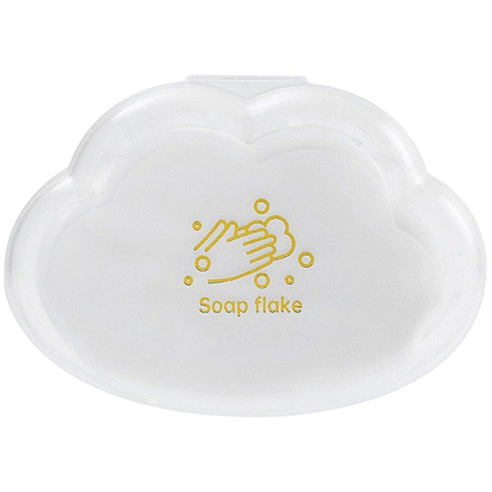 Casiler White 50Pcs Disposable Soap Paper Cloud Shape Soap Sheets Travel Portable Scented Pocket Soap Mini Hand Washing Soap